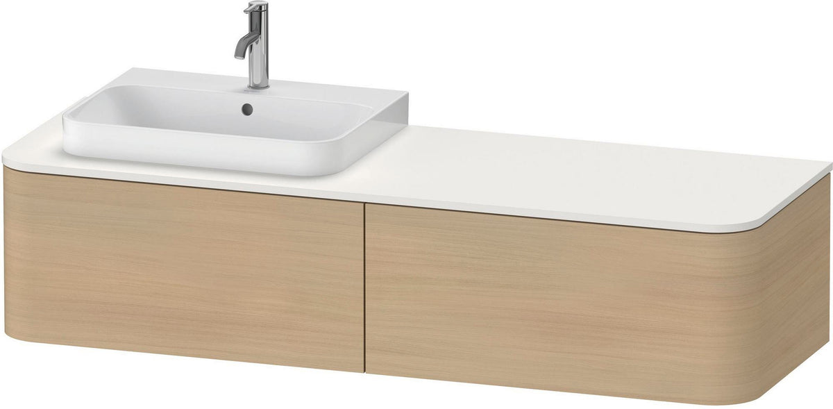 DURAVIT Happy D.2 Konsolenwaschtischunterbau 1600 mm Taupe Supermatt mit 2 Auszügen und Tip-On