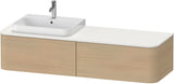 DURAVIT Happy D.2 Konsolenwaschtischunterbau 1600 mm Taupe Supermatt mit 2 Auszügen und Tip-On