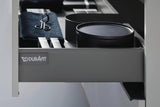 DURAVIT D-Neo Konsolenwaschtischunterbau 1200 mm Eiche Schwarz Matt mit Bronze Griff