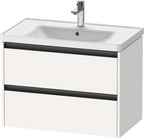 weiß matt / 2 Schubkästen / Waschtischunterbau