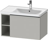 DURAVIT D-Neo Waschtischunterbau 784 mm wandhängend mit 1 Auszug und 2 offenen Fächern in Betongrau Matt