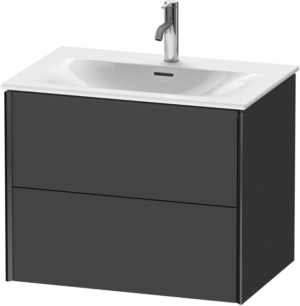 DURAVIT XViu Waschtischunterbau wandhängend 710 mm anthrazit mit 2 Schubkästen