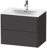 DURAVIT XViu Waschtischunterbau wandhängend 710 mm anthrazit mit 2 Schubkästen