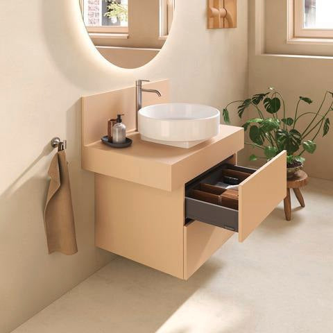 Duravit Balcoon Konsole 800x370x550 mm mit mittigem Ausschnitt, Elfenbein Matt