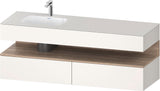 DURAVIT Qatego Studio F. A. Porsche Einbauwaschtisch mit Konsolenwaschtischunterbau 1600 mm Weiß Matt