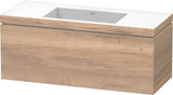 DURAVIT L-Cube c-bonded Waschtischset Eiche Wandhängend 1200 mm mit Tip-on Technik