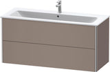 DURAVIT XSquare Waschtischunterbau 1210 mm, 2 Schubkästen, Basalt Matt, wandhängend