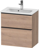Duravit D-Neo Waschtischunterbau 610 mm betongrau matt mit Soft-Close und Bronze-Griff