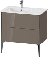 Duravit XViu Waschtischunterbau bodenstehend 810 mm mit 2 Auszügen, weiß matt, Tip-On Technik