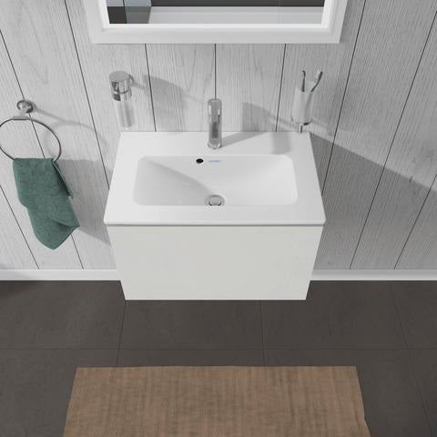 DURAVIT L-Cube Waschtischunterbau 620 mm, 1 Auszug, Weiß Matt, Wandmontage