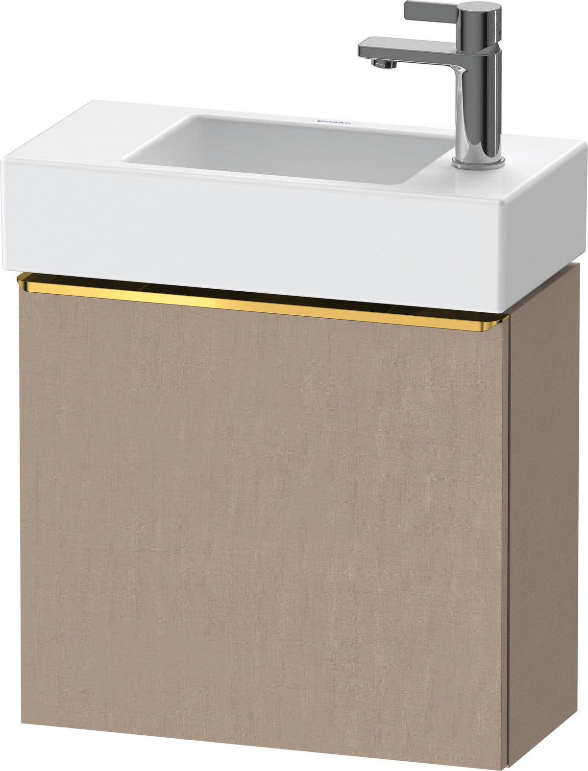 DURAVIT D-Neo Waschtischunterbau 484 mm Eiche Schwarz Matt, 1 Tür, Bronze Griff