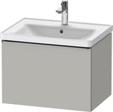 Duravit D-Neo Waschtischunterbau 634 mm betongrau matt mit Bronze-Griff und Soft-Close-Auszug