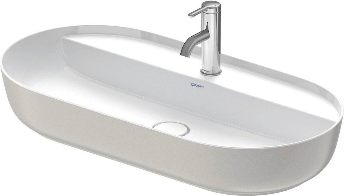 DURAVIT Aufsatzbecken Luv 800 mm mit WonderGliss, Hahnlochbank & ohne Überlauf
