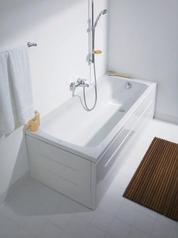 DURAVIT D-Code Badewanne 1700x750 mm Einbau, Mittelablauf, 1 Rückenschräge, Weiß