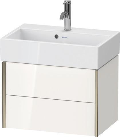 Duravit Waschtischunterbau XViu Compact 397 mm Profil Champagner Matt Seidenmatt – 2 Schubkästen