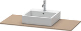 Duravit Konsole XSquare Betongrau Matt 1200 mm mit Ausschnitt für Waschschüssel