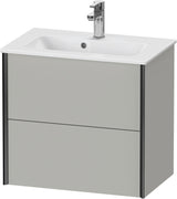 DURAVIT XViu Waschtischunterbau wandhängend 610 mm, 2 Schubladen, champagner matt/weiß matt