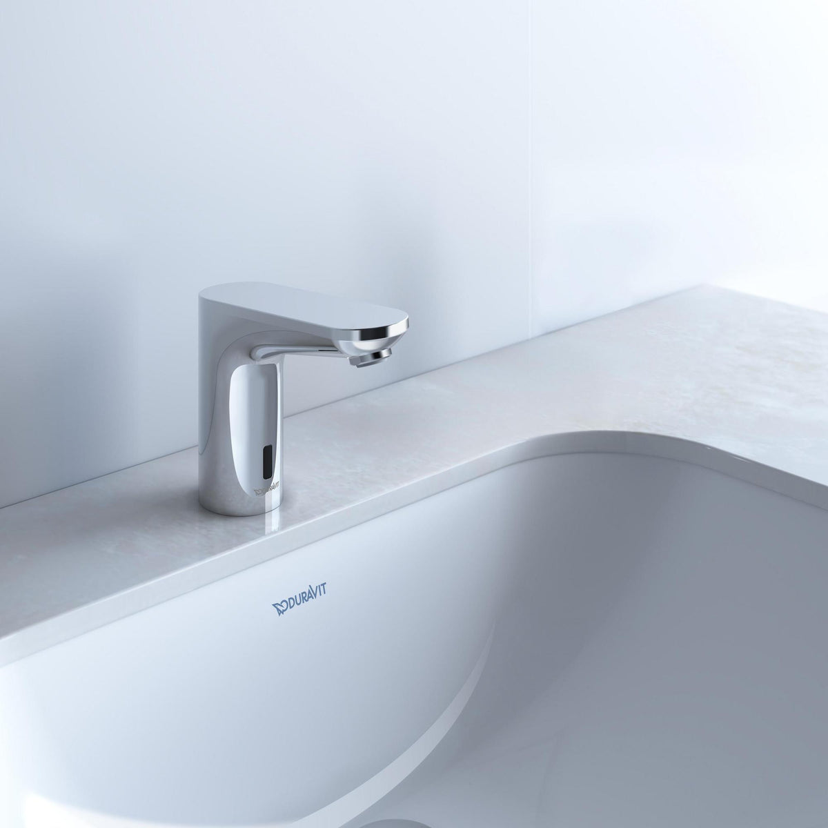 Duravit Sensor 1 Waschtischmischer elektronisch – Netzbetrieb, Chrom, 122 mm Auslauf