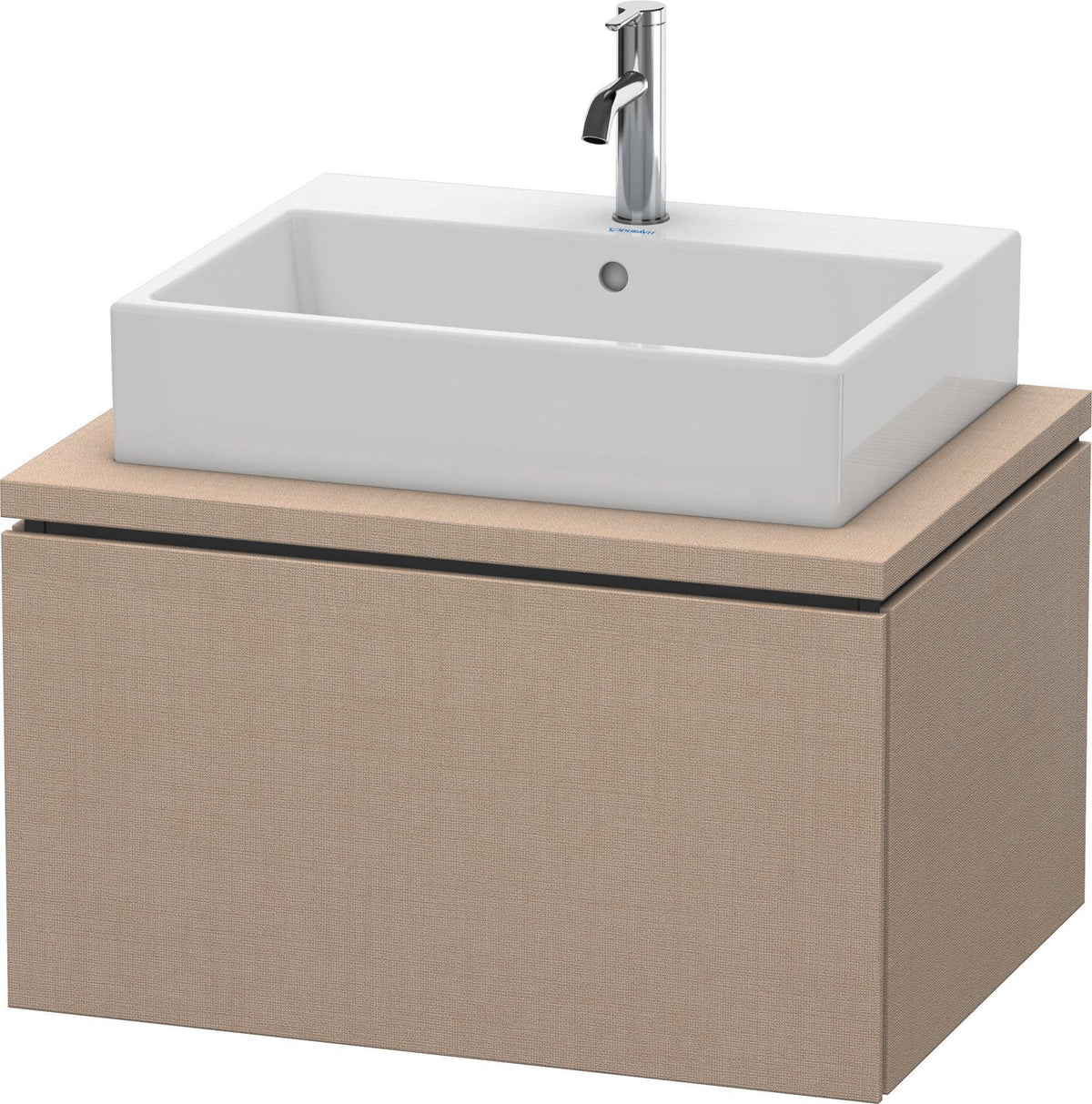 Duravit L-Cube Konsolenwaschtischunterbau 720 mm betongrau matt mit 1 Auszug und Tip-on-Technik