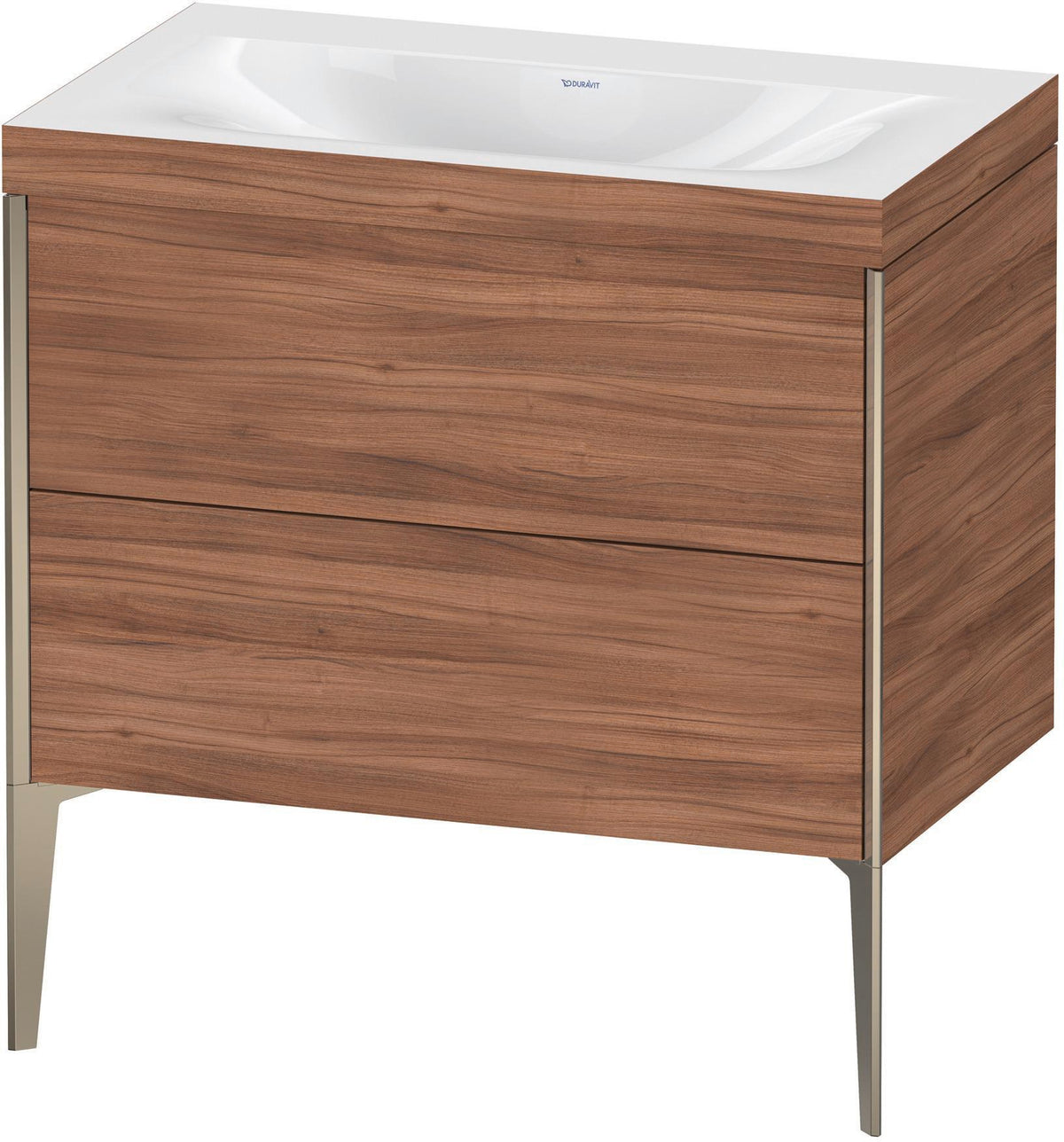 DURAVIT XViu c-bonded Waschtischset 800 mm bodenstehend mit 2 Auszügen und Tip-on Technik