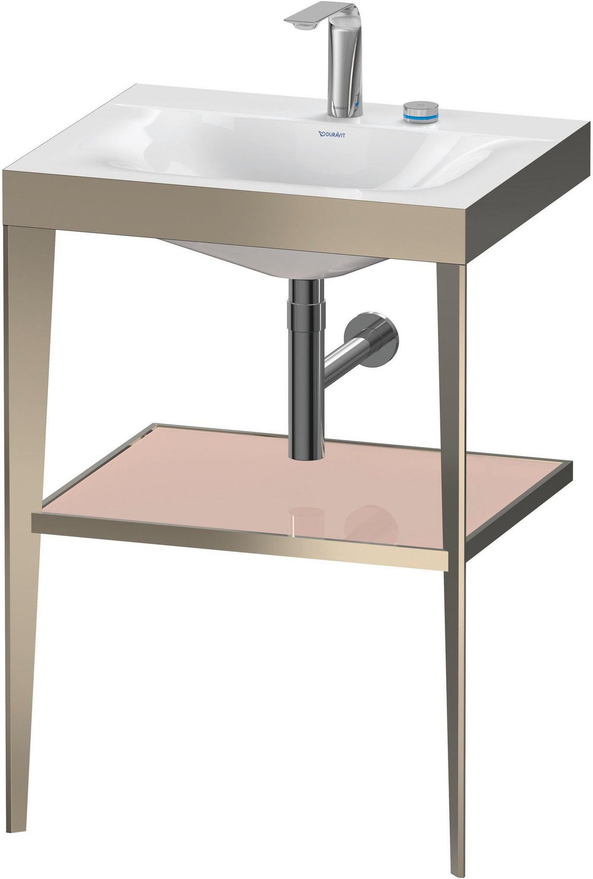 DURAVIT XViu c-bonded Waschtischset 600 mm champagner matt apricot pearl