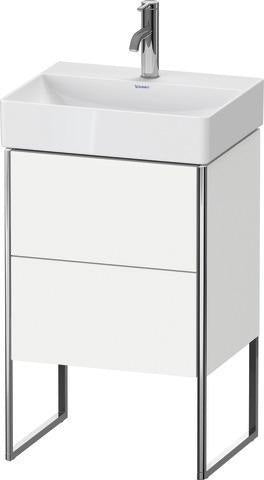 Duravit XSquare Waschtischunterbau COMPACT 491x484x390 mm weiß matt – 2 Auszüge, Fußgestell