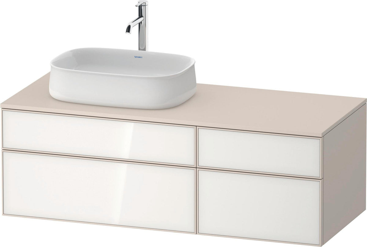 DURAVIT Zencha Konsolen-Waschtischunterbau 1300 mm Eiche Anthrazit mit 2 Auszügen