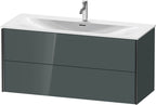 dolomiti grey hochglanz / grau / 2Schubk.,schwarz matt/dolom.grey