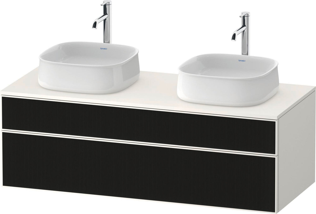 DURAVIT Zencha Konsolen-Waschtischunterbau 1300 mm Eiche Anthrazit wandhängend