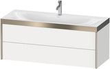 DURAVIT XViu c-bonded Waschtischset 1200 mm wandhängend mit 2 Schubkästen – Weiß