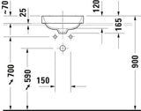 DURAVIT Aufsatzbecken Happy D.2 Plus 400 mm Weiß mit WonderGliss – ohne Überlauf, geschliffen