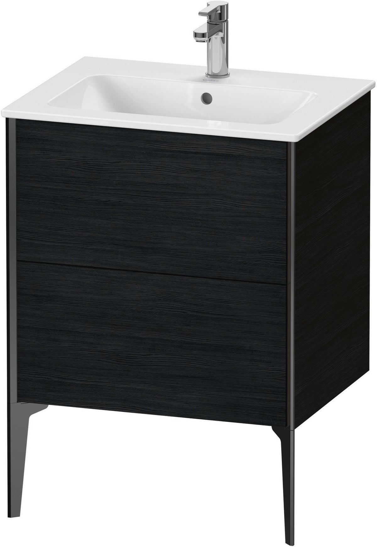 DURAVIT XViu Waschtischunterbau bodenstehend 610 mm, 2 Auszüge, weiß matt – Tip-On & Soft-Close