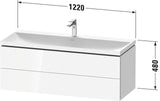 Duravit L-Cube Waschtischset 1200x480x480 mm Eiche Terra Matt mit Tip-on Technik