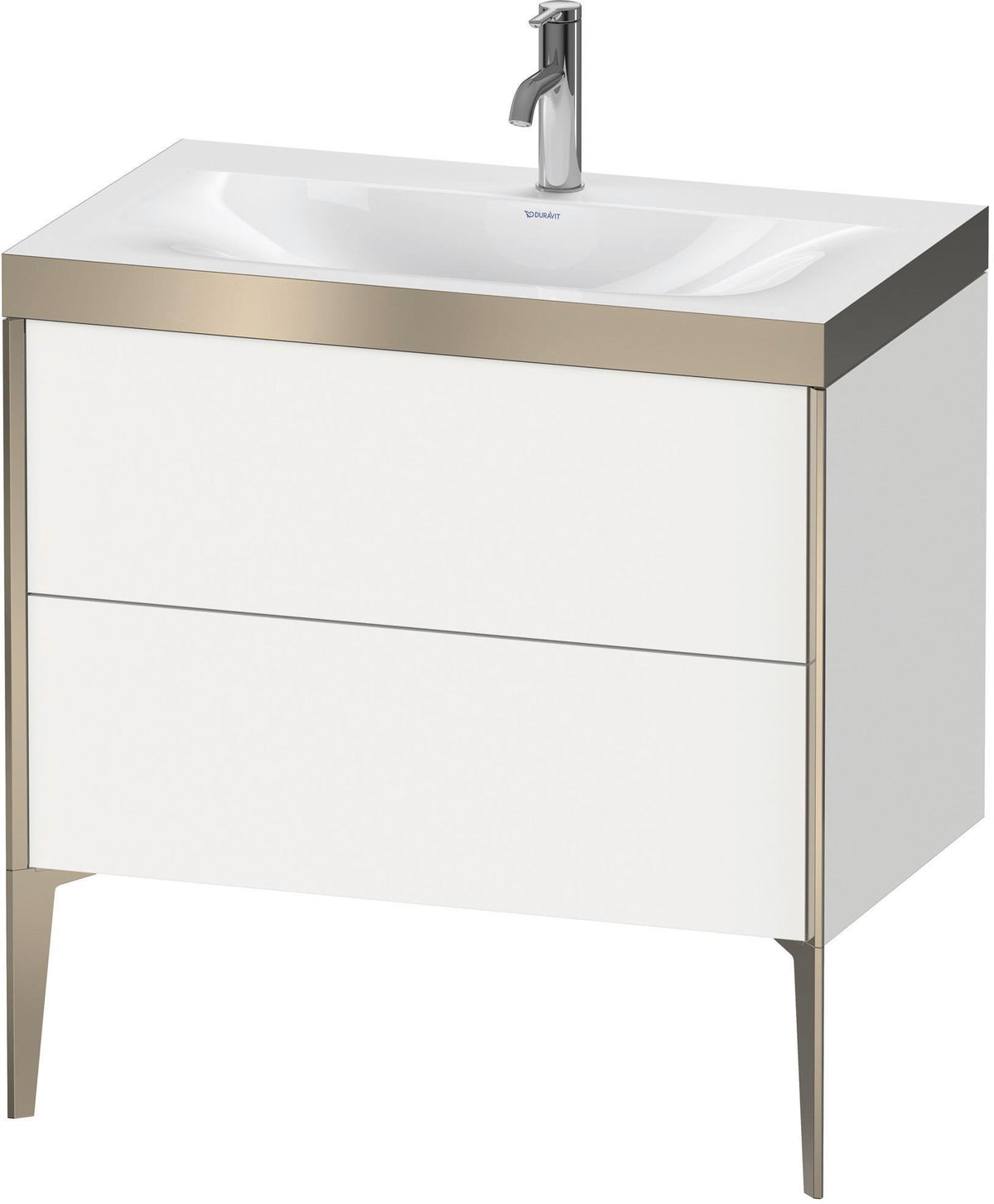 DURAVIT XViu c-bonded Waschtischset bodenstehend 800 mm mit 2 Auszügen und Push-Open