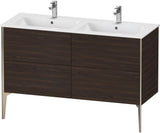 DURAVIT XViu Waschtischunterbau bodenstehend 1280 mm, 4 Auszüge, weiß matt – Tip-On