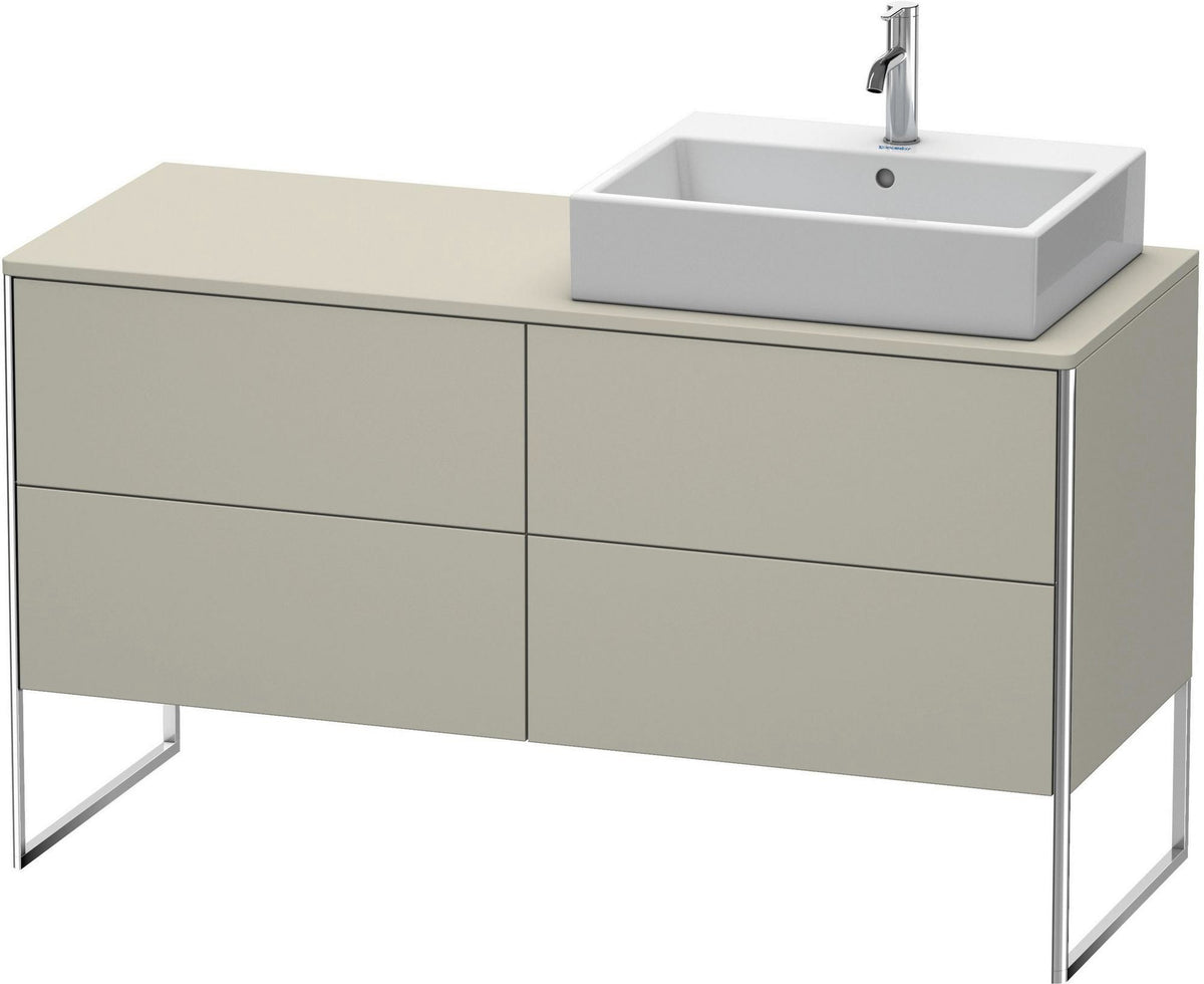 DURAVIT XSquare Waschtischunterbau betongrau matt 1400 mm mit 4 Auszügen