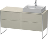 DURAVIT XSquare Waschtischunterbau betongrau matt 1400 mm mit 4 Auszügen