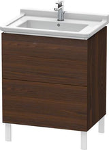 Duravit L-Cube Waschtischunterbau 469x670x712 mm taupe matt – 2 Auszüge, Tip-On, für Starck 3