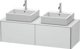 Duravit Waschtischunterbau XSQUARE 1400x400x548mm 2 Auszüge s-matt Eiche Ahorn links