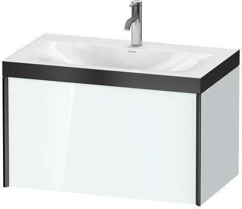 Duravit Waschtischunterbau XVIU 503x800x480 mm mit Viu Profil/Rahmen schwarz – wandhängend, c-bonded
