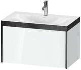 Duravit Waschtischunterbau XVIU 503x800x480 mm mit Viu Profil/Rahmen schwarz – wandhängend, c-bonded