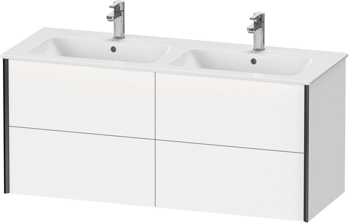Duravit XViu Waschtischunterbau wandhängend 1280 mm, 4 Schubkästen, champagner matt/weiß matt