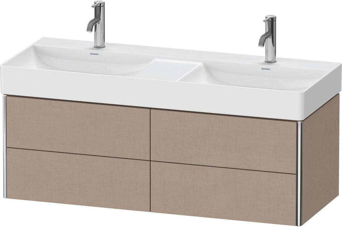 DURAVIT XSquare Waschtischunterbau wandhängend 1184 mm, 4 Schubkästen, weiß matt – Tip-On & Soft-Close