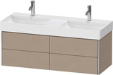 DURAVIT XSquare Waschtischunterbau wandhängend 1184 mm, 4 Schubkästen, weiß matt – Tip-On & Soft-Close