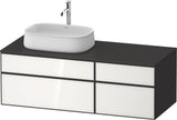 DURAVIT Zencha Konsolen-Waschtischunterbau 1300 mm Eiche Anthrazit mit 2 Auszügen