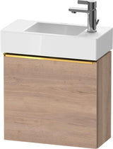 DURAVIT D-Neo Waschtischunterbau 484 mm betongrau matt mit Tür rechts und Bronze-Griff