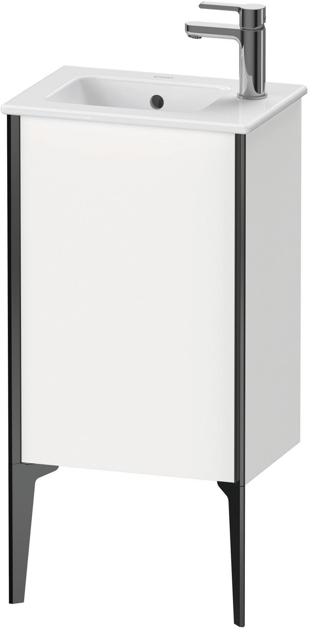 DURAVIT XViu Waschtischunterbau bodenstehend 594 mm weiß matt rechts – 1 Tür, Tip-On-Technik
