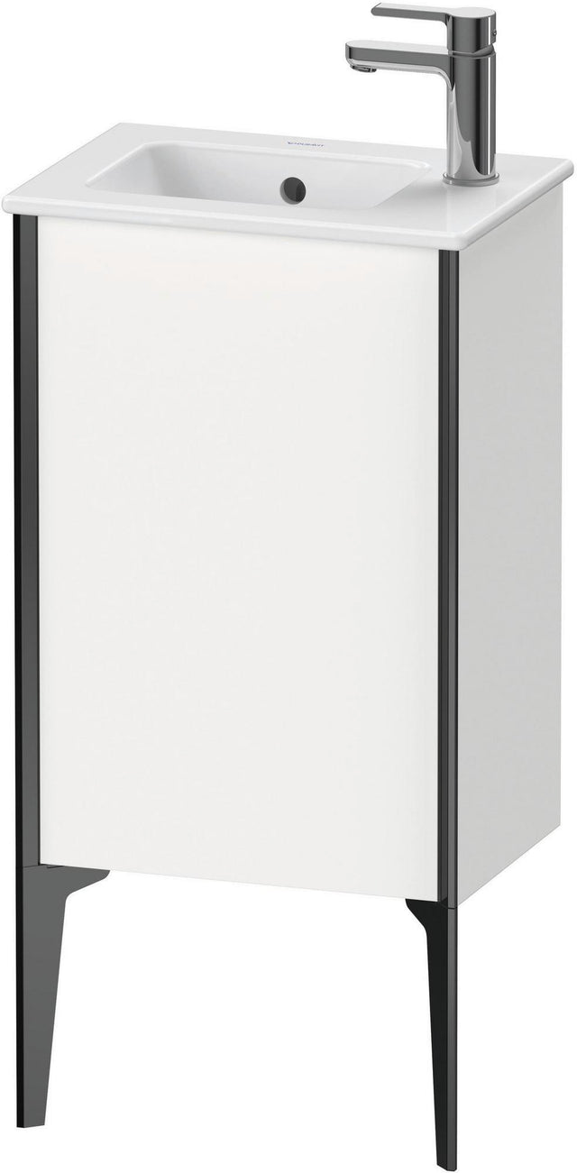 DURAVIT XViu Waschtischunterbau bodenstehend 594 mm weiß matt rechts – 1 Tür, Tip-On-Technik