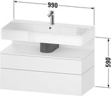 DURAVIT Qatego Waschtischunterbau 990 mm Eiche Terra Matt mit LED-Nischenbeleuchtung