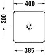 DURAVIT Sivida Aufsatzwaschtisch 400 mm DuroCast Plus ohne Überlauf in Dunkelgrau matt/Weiß